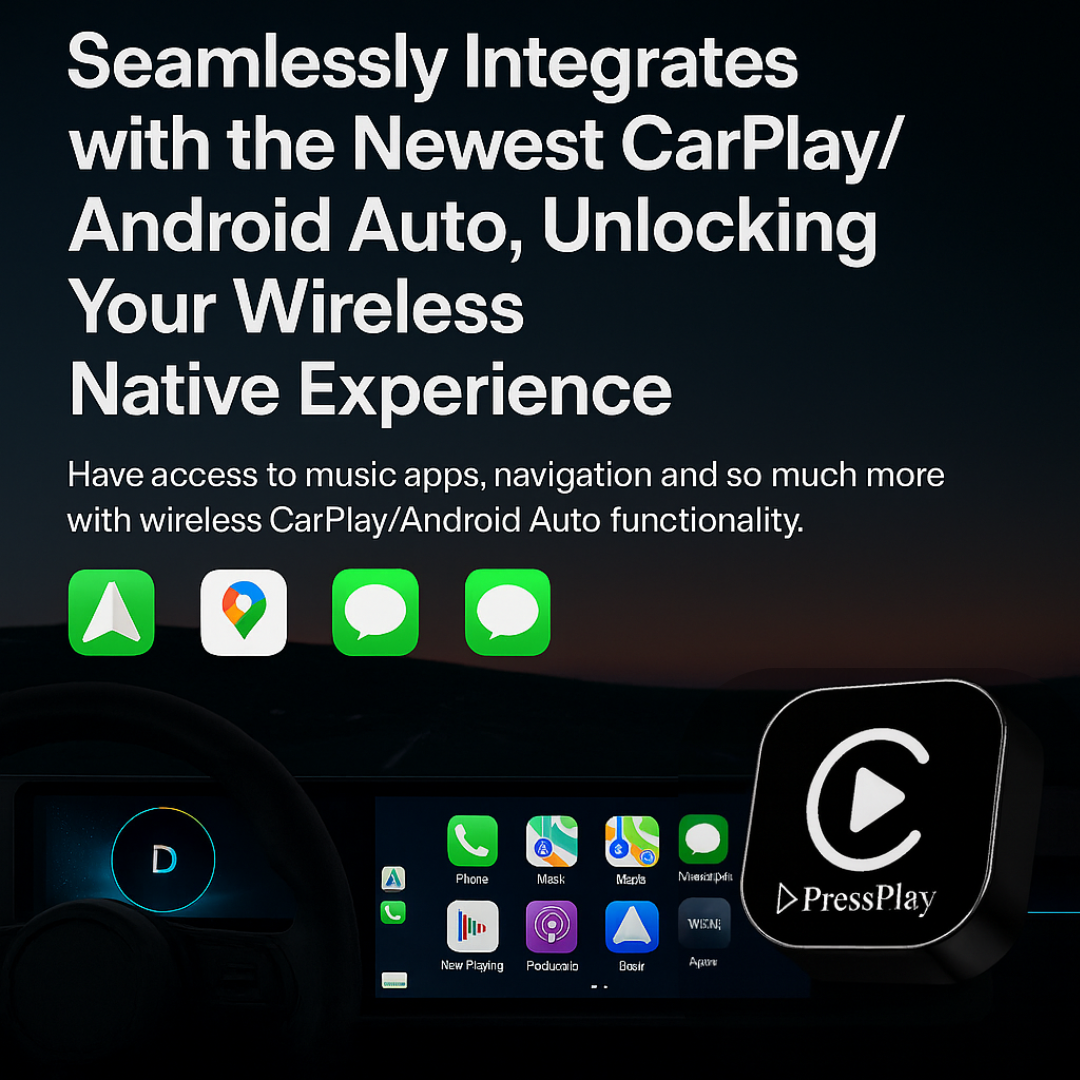 PressPlay™ Mini Wireless CarPlay Adapter