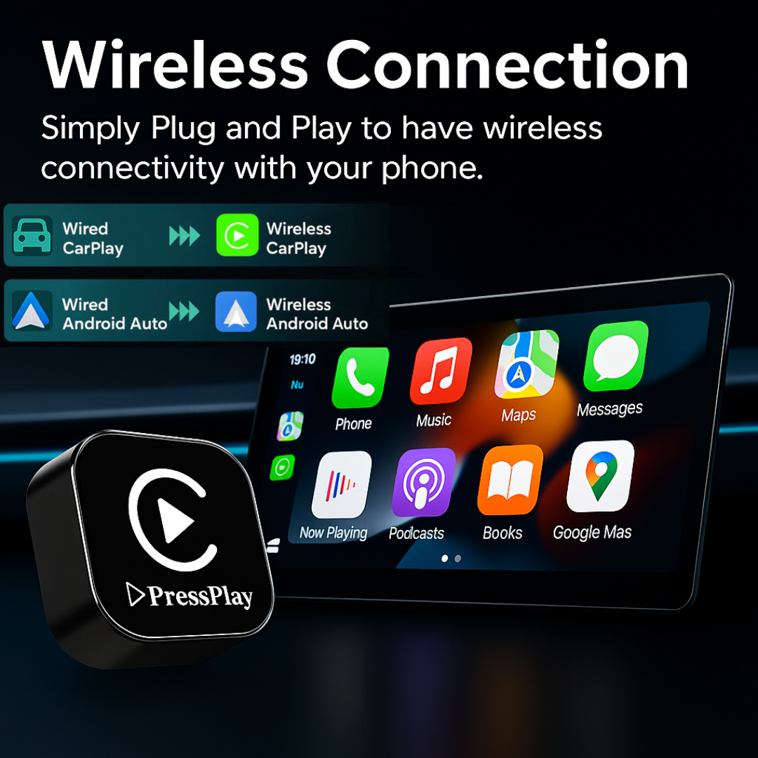 PressPlay™ Mini Wireless CarPlay Adapter